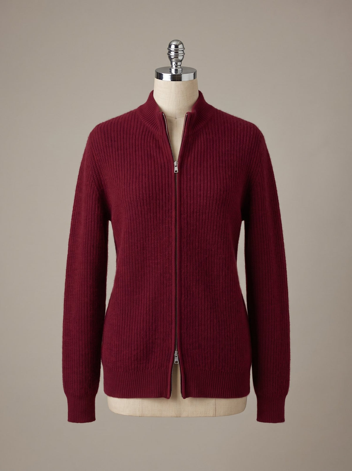 Khentii Zip-Cardigan — Vorderansicht