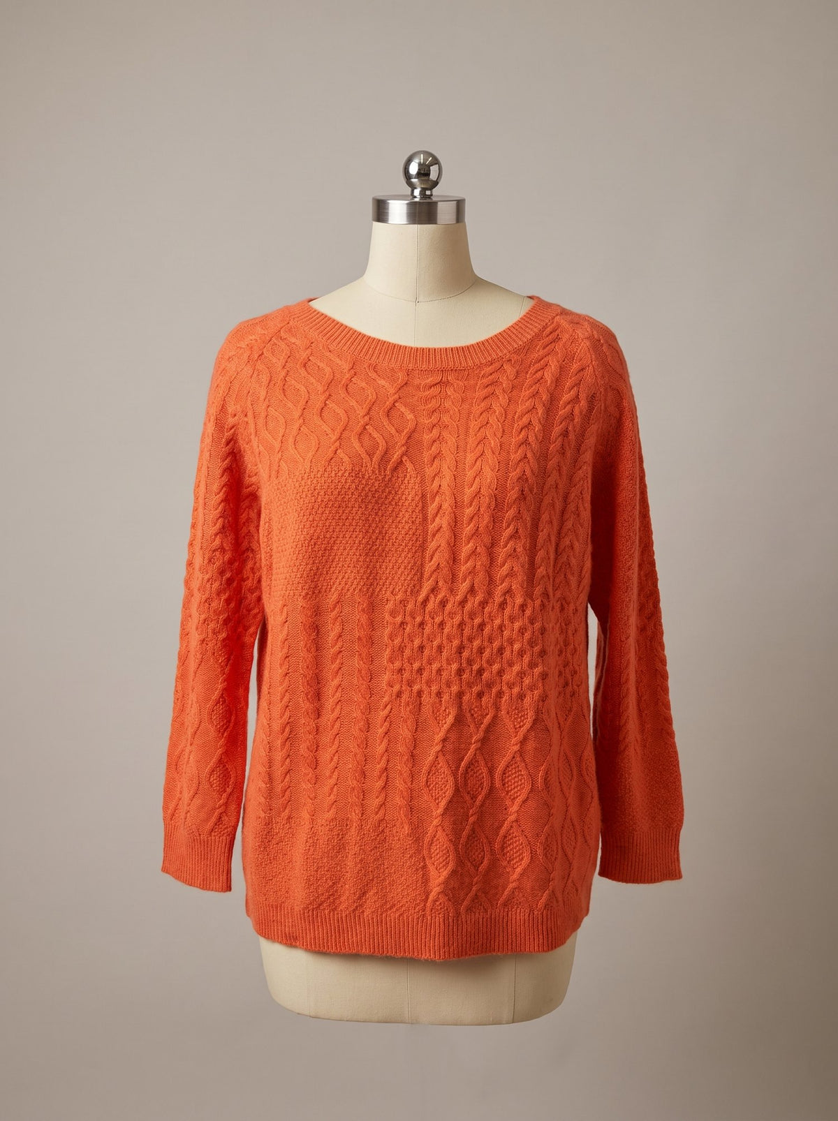 Jersey Naran de cuello redondo con ochos — frente