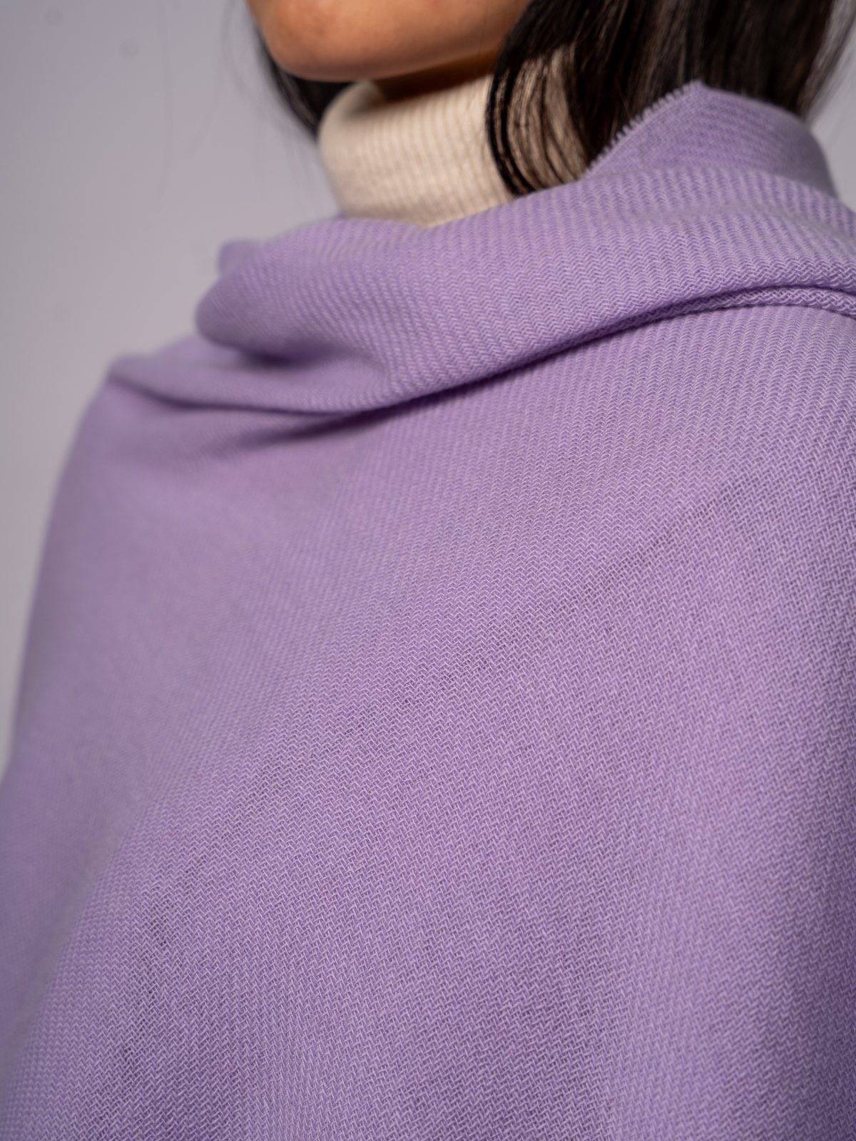 Палантин с полосатой каймой · Lilac — вид 1