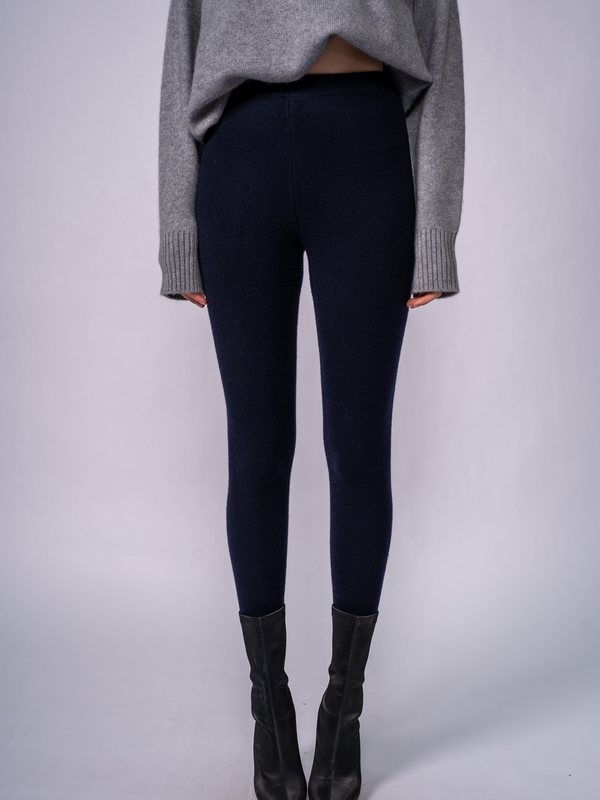 Leggings en maille · Navy
