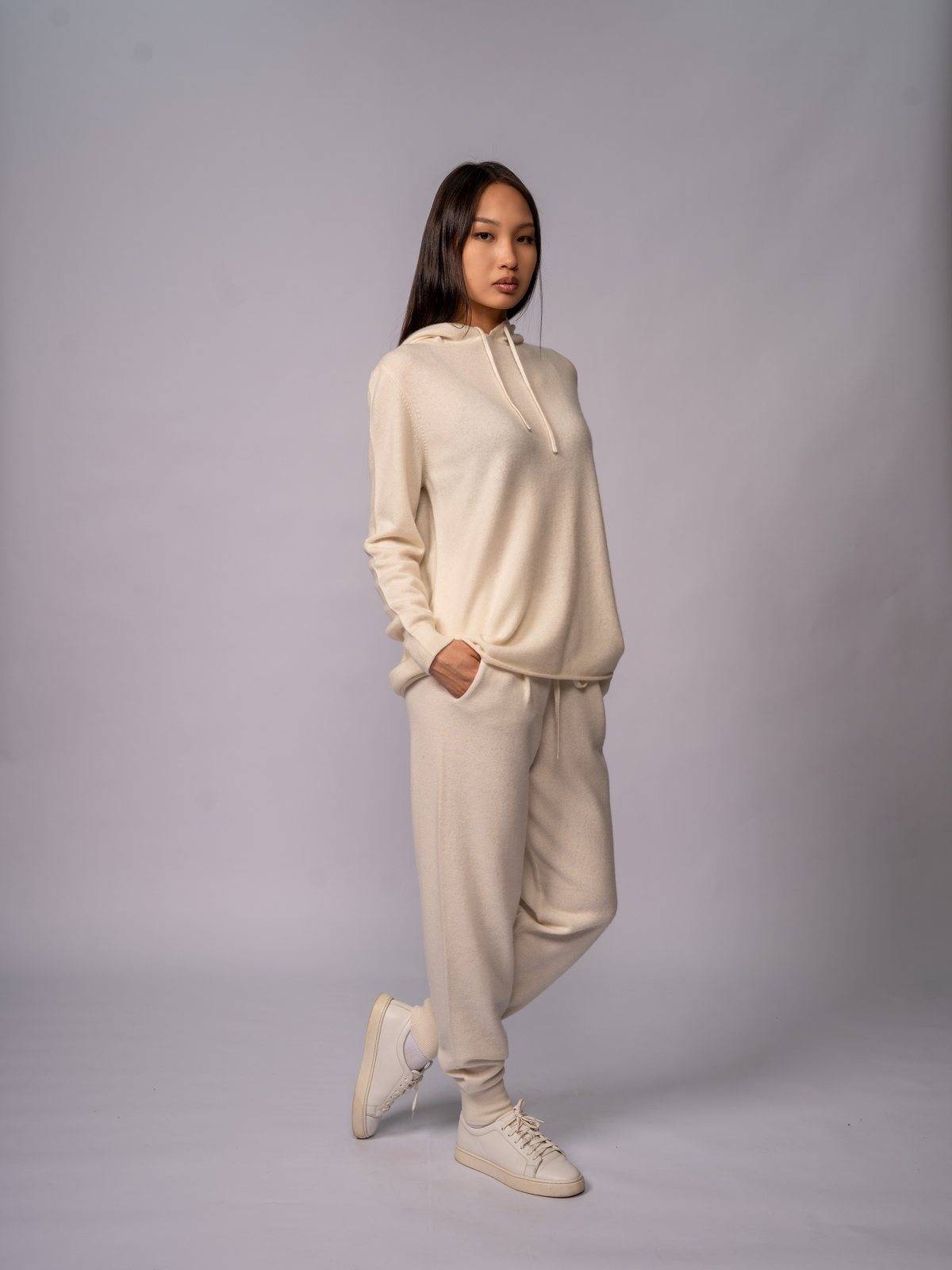 Домашнее худи с кулиской · Organic White — вид 1