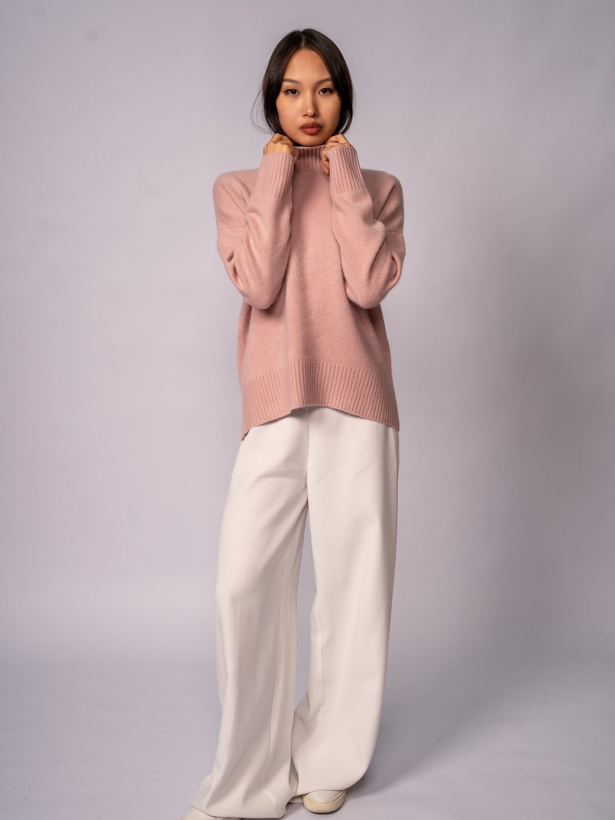 Свитер-водолазка оверсайз · Dusty Pink — вид 1