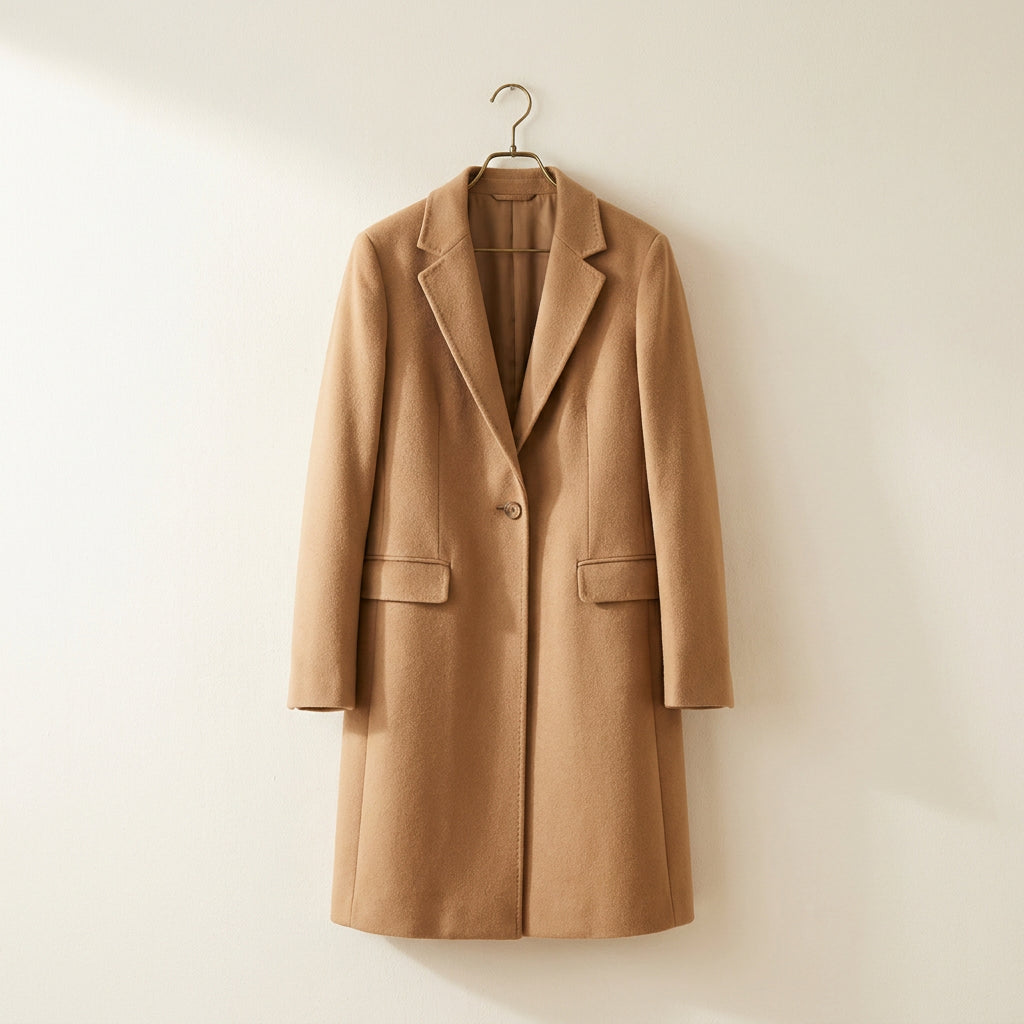 One-Button Wool Coat