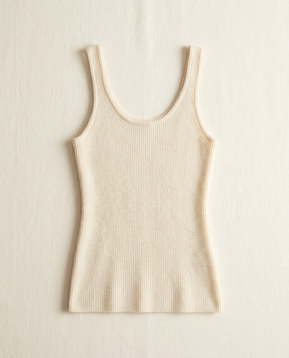 Ribbed Cashmere Lounge Tank