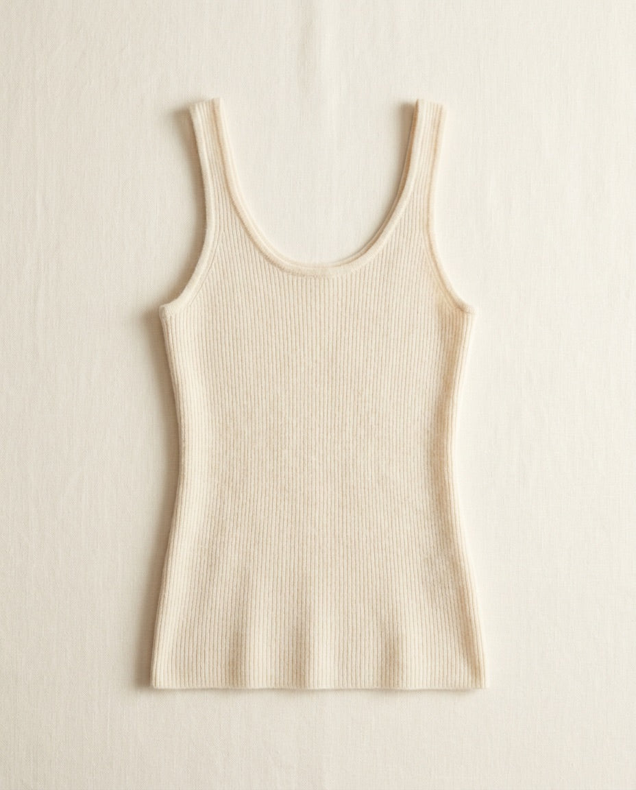 Ribbed Cashmere Lounge Tank