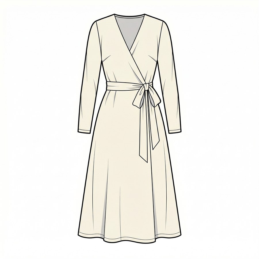 Wrap Dress, Long Sleeve