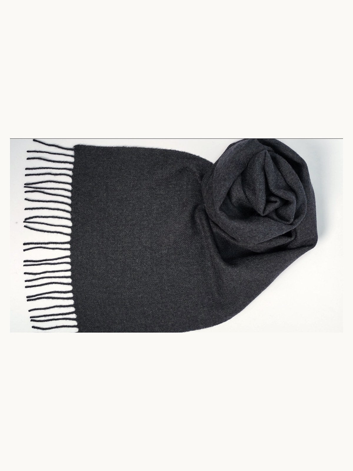 Classic Cashmere Scarf · Charcoal — flat