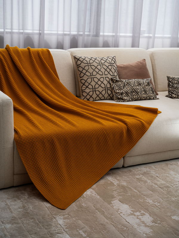 Alcyone Throw · Ochre