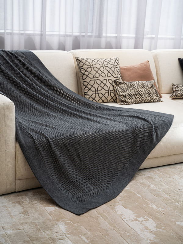 Electra Throw · Charcoal
