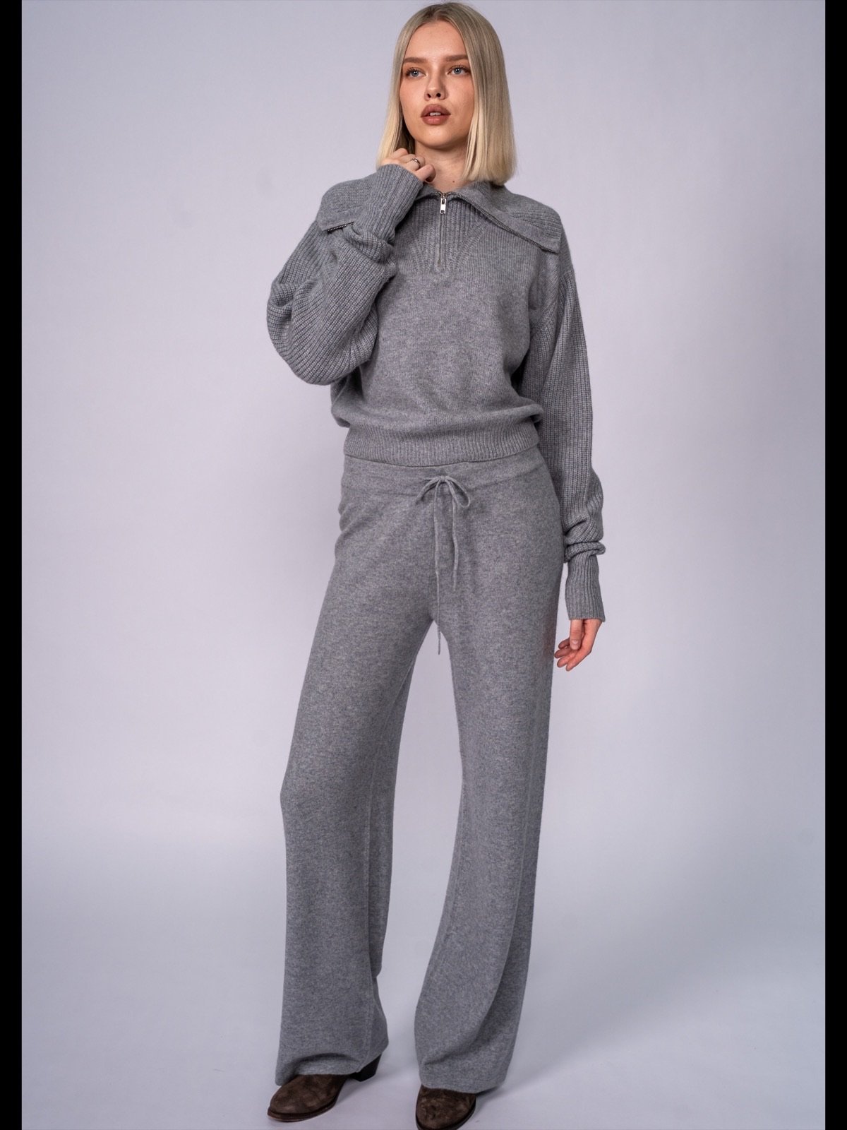 Pull col cheminée demi-zip — vue 1