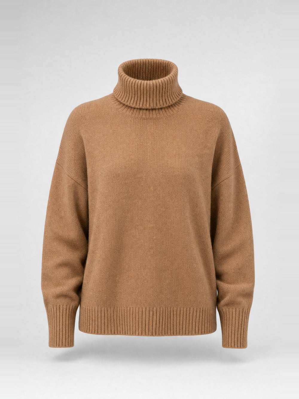 Pull col roulé oversize · Camel