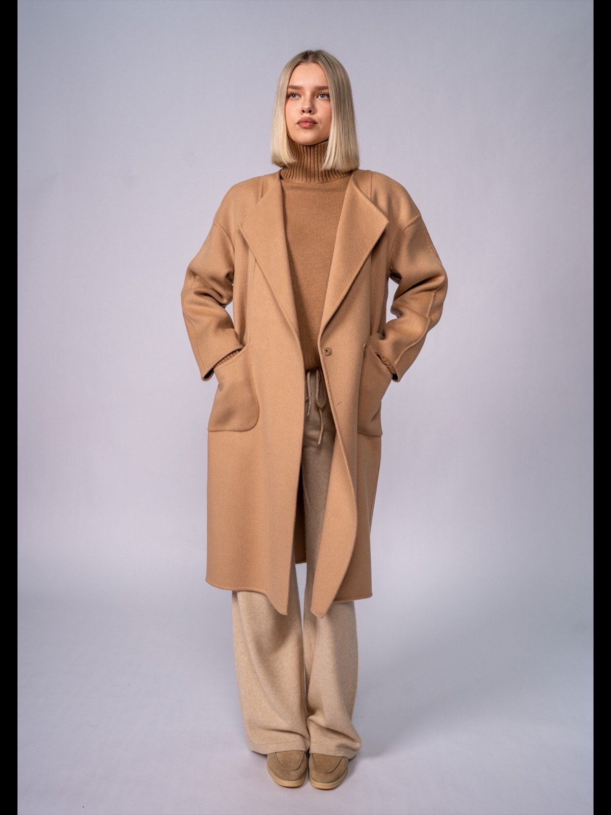 Shawl-Collar Wrap Coat — view 1
