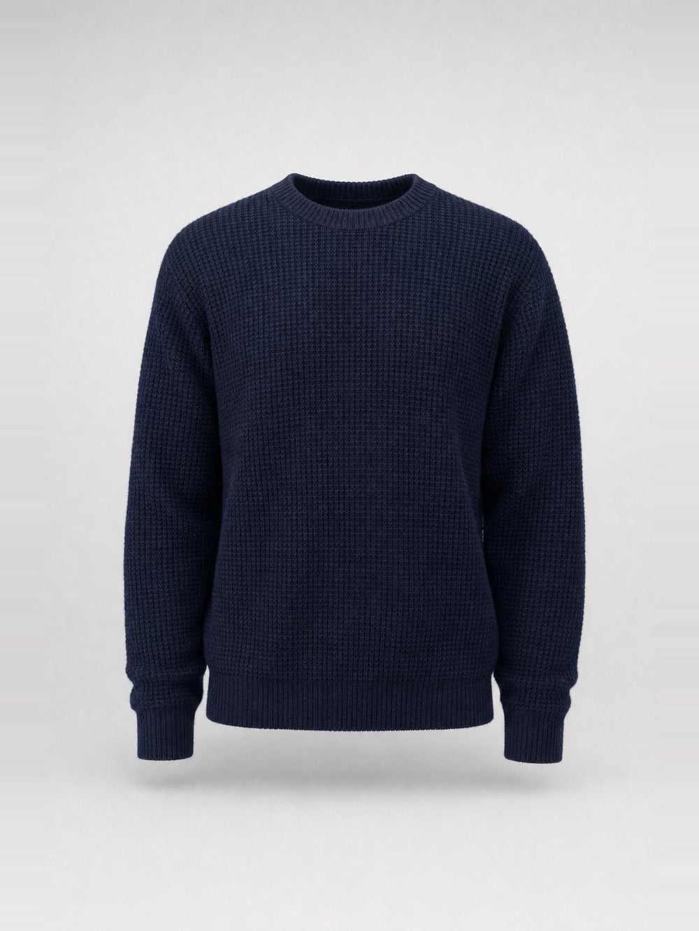 Pull col rond à point texturé homme · Dk Navy