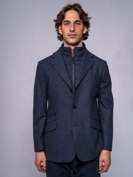 Blazer da uomo con tasche applicate · Navy