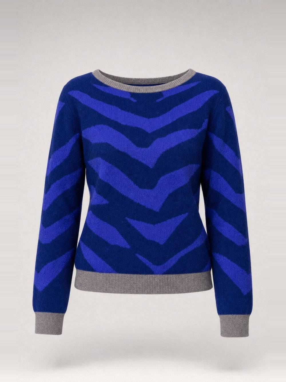 Pull à rayures chevron · Cobalt Blue