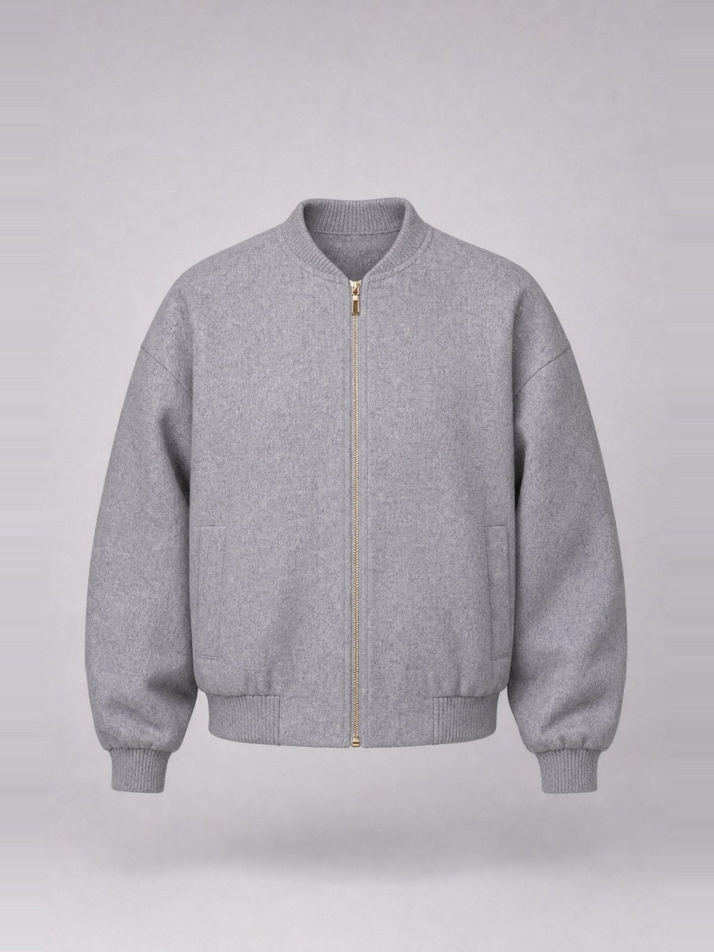 Cazadora bomber de lana de oveja · Grey Marl