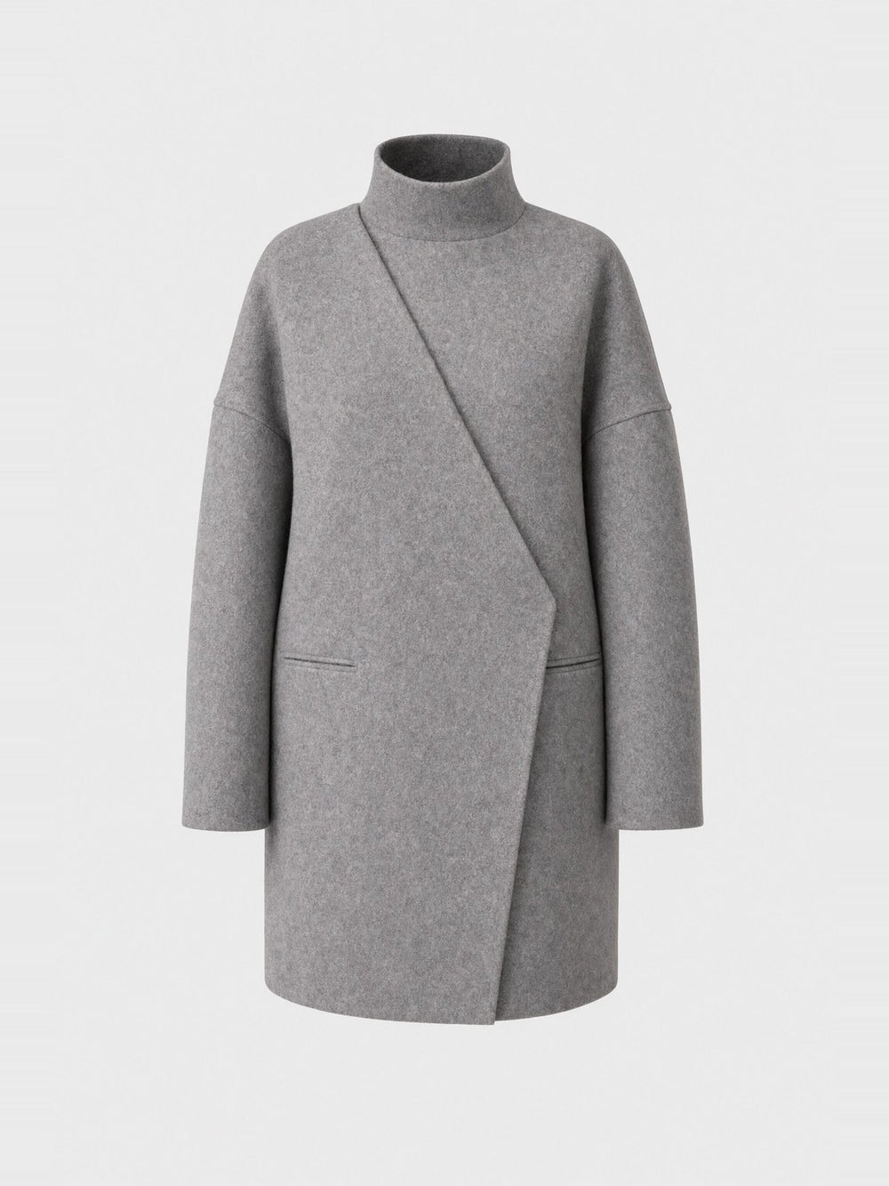 ファンネルネック コクーンコート · Felt Grey