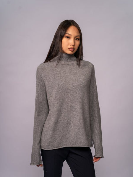Dolcevita con Pannelli a Coste · Mid Grey