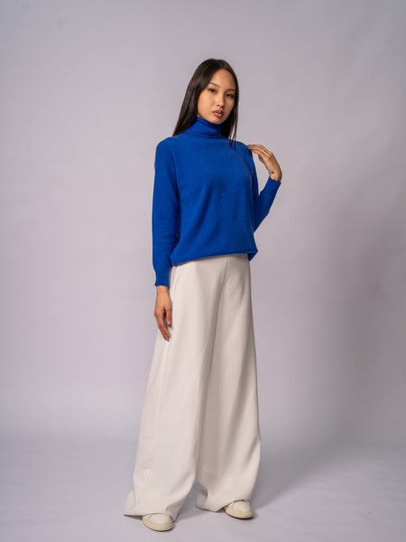 Maglione Dolcevita Fine · Royal Blue