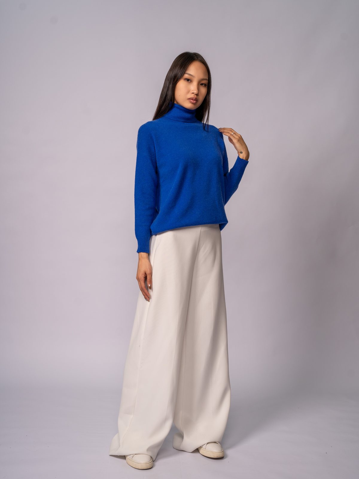 Pull col roulé fin · Royal Blue — vue 1