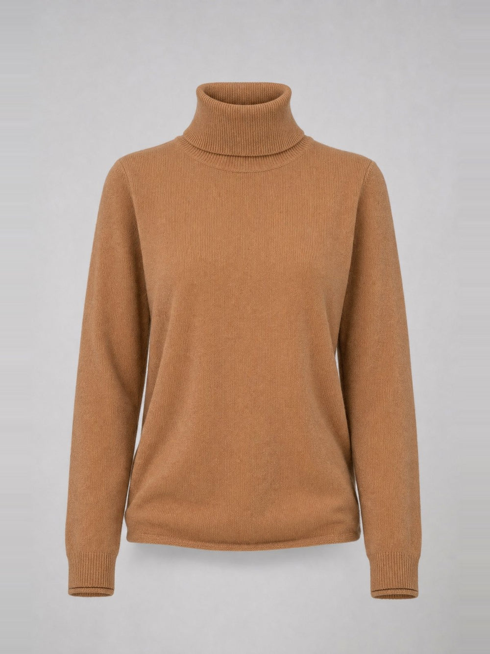 Slim-Fit Turtleneck Sweater · Camel