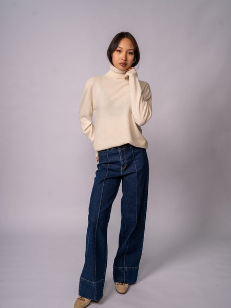 Maglione Dolcevita · Organic White