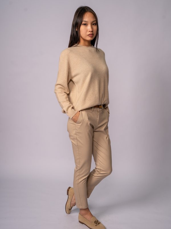 Crewneck Sweater in Organic Brown