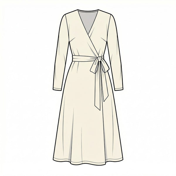 Wrap Dress, Long Sleeve
