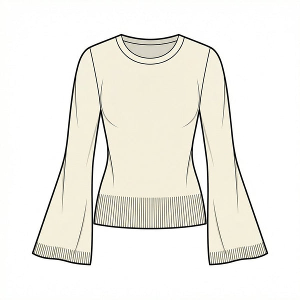 Bell-Sleeve Pullover