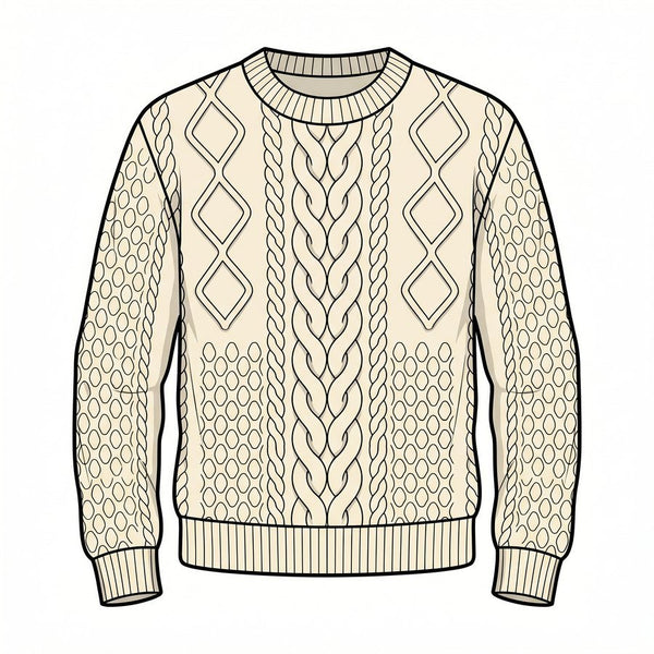 Mixed-Pattern Pullover