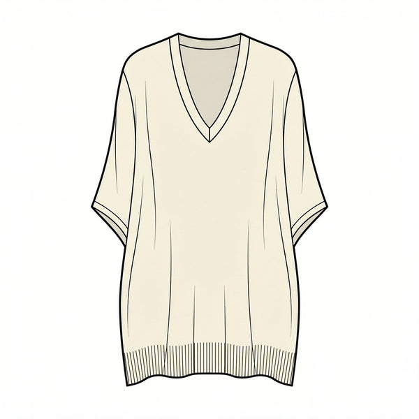 Oversized V-Neck Tunic