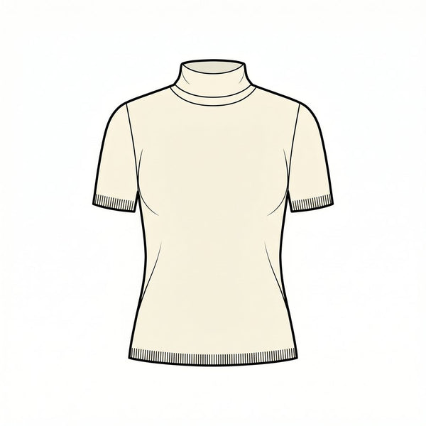 Short-Sleeve Turtleneck
