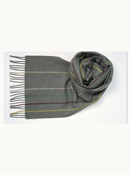 Sciarpa a Righe in Cashmere · Grey Stripe