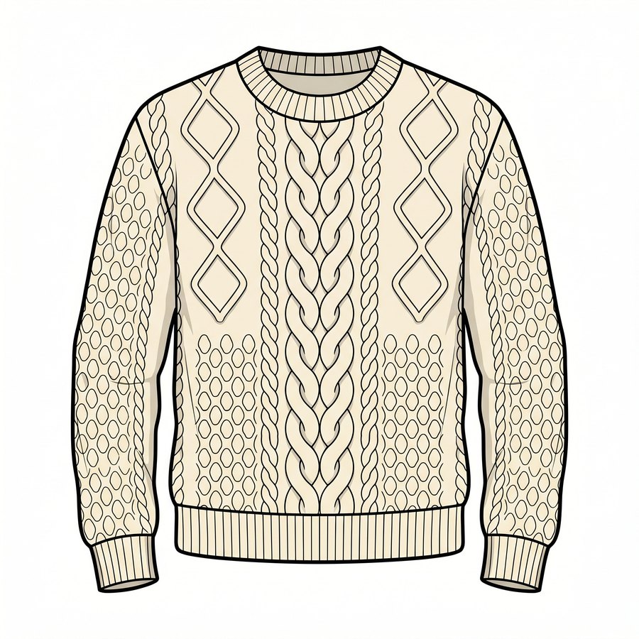 Mixed-Pattern Pullover