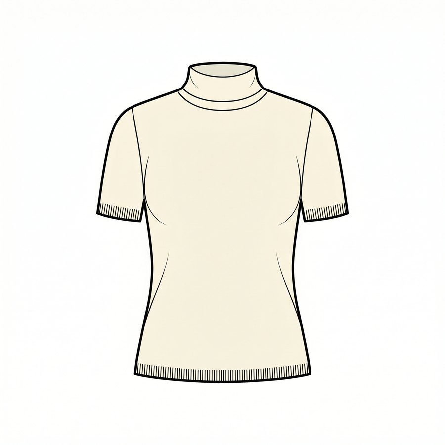 Short-Sleeve Turtleneck