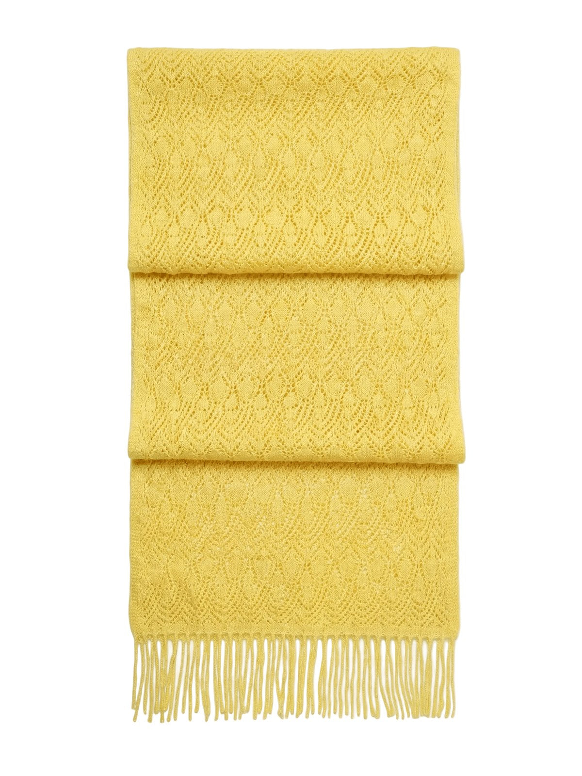 Cashmere Print Scarf · Gold — flat