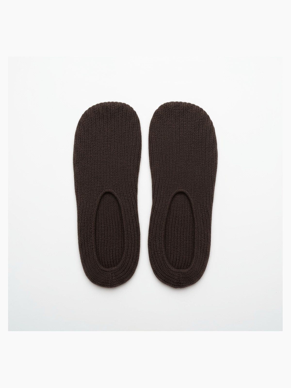 Cashmere Slip-Ons · Dark Brown — flat