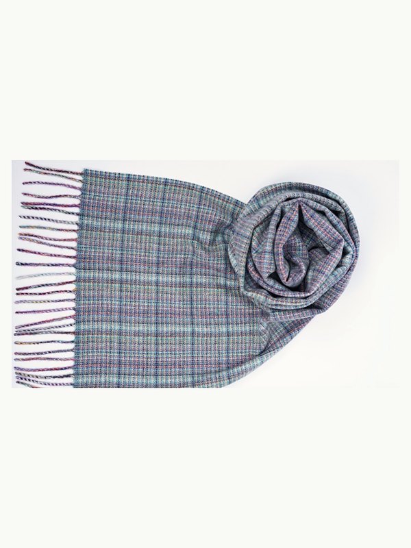 Karierter Kaschmirschal · Pale Blue Check
