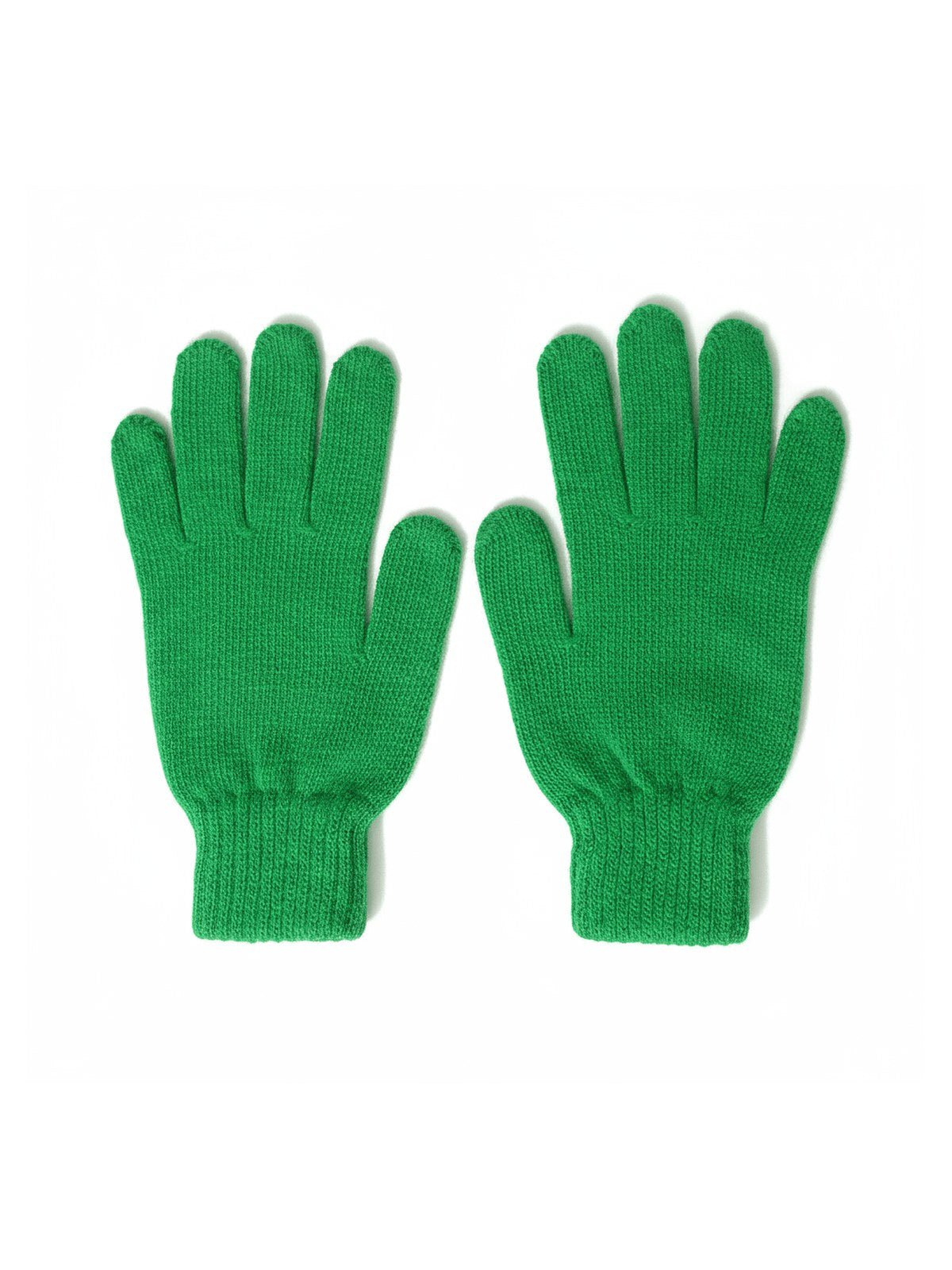 Classic Cashmere Gloves · Apple Green — flat