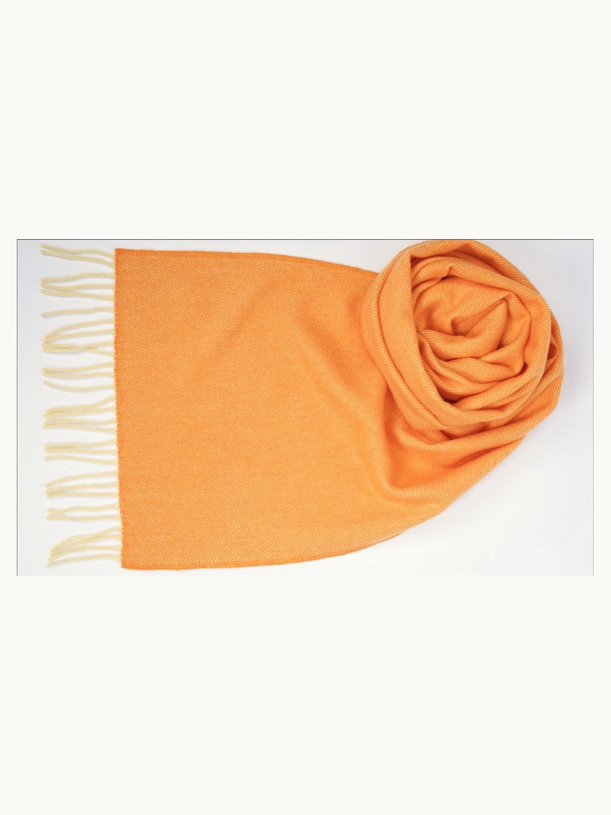 Classic Cashmere Scarf · Apricot — flat