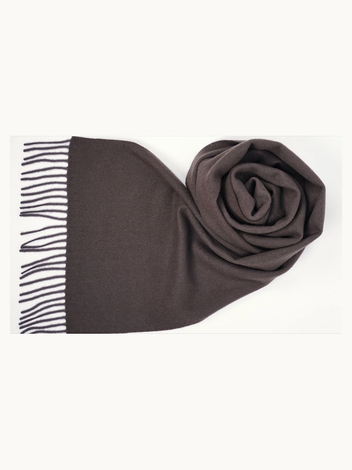 Classic Cashmere Scarf · Dark Taupe — flat