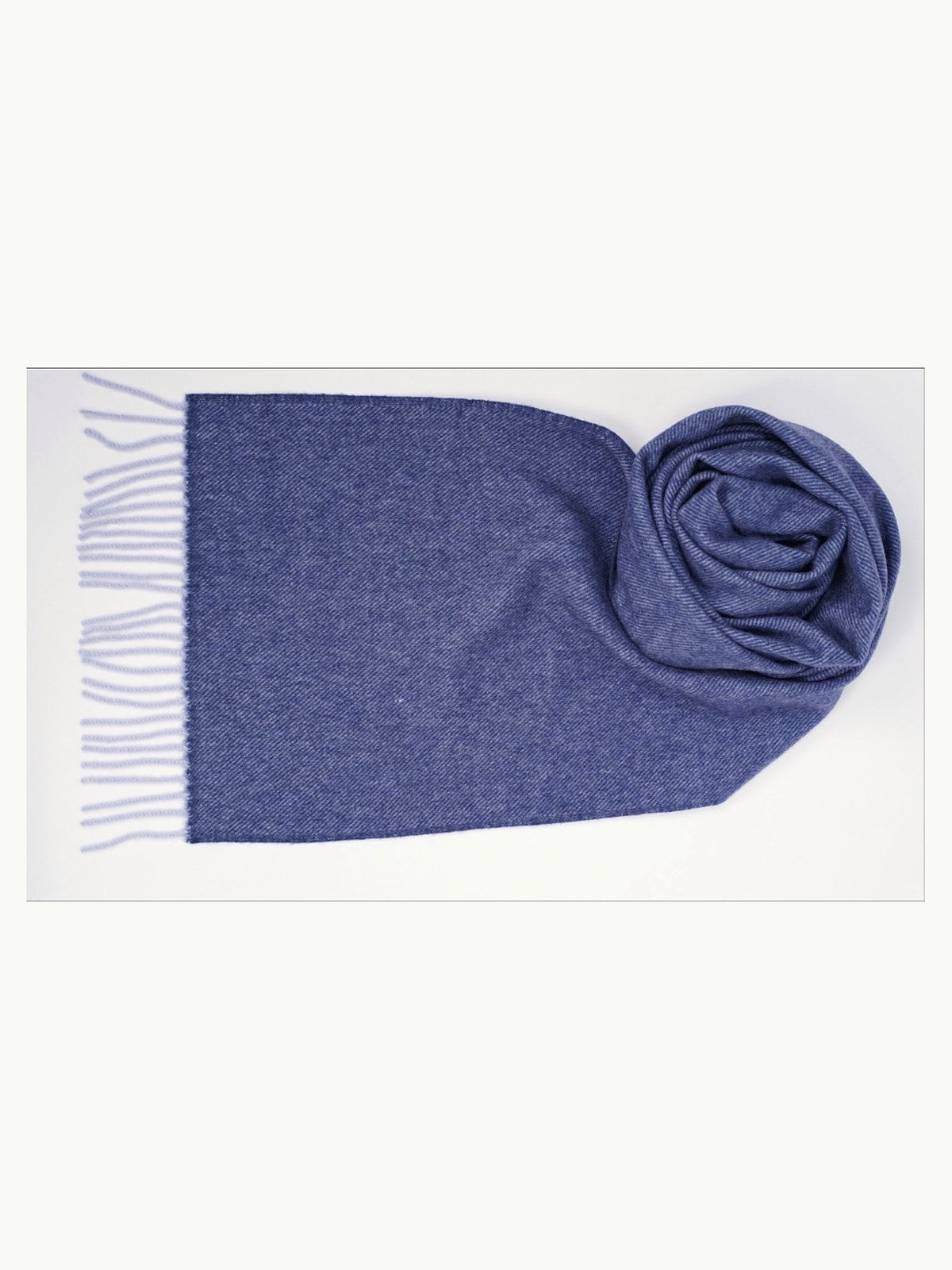 Classic Cashmere Scarf · Denim Blue — flat