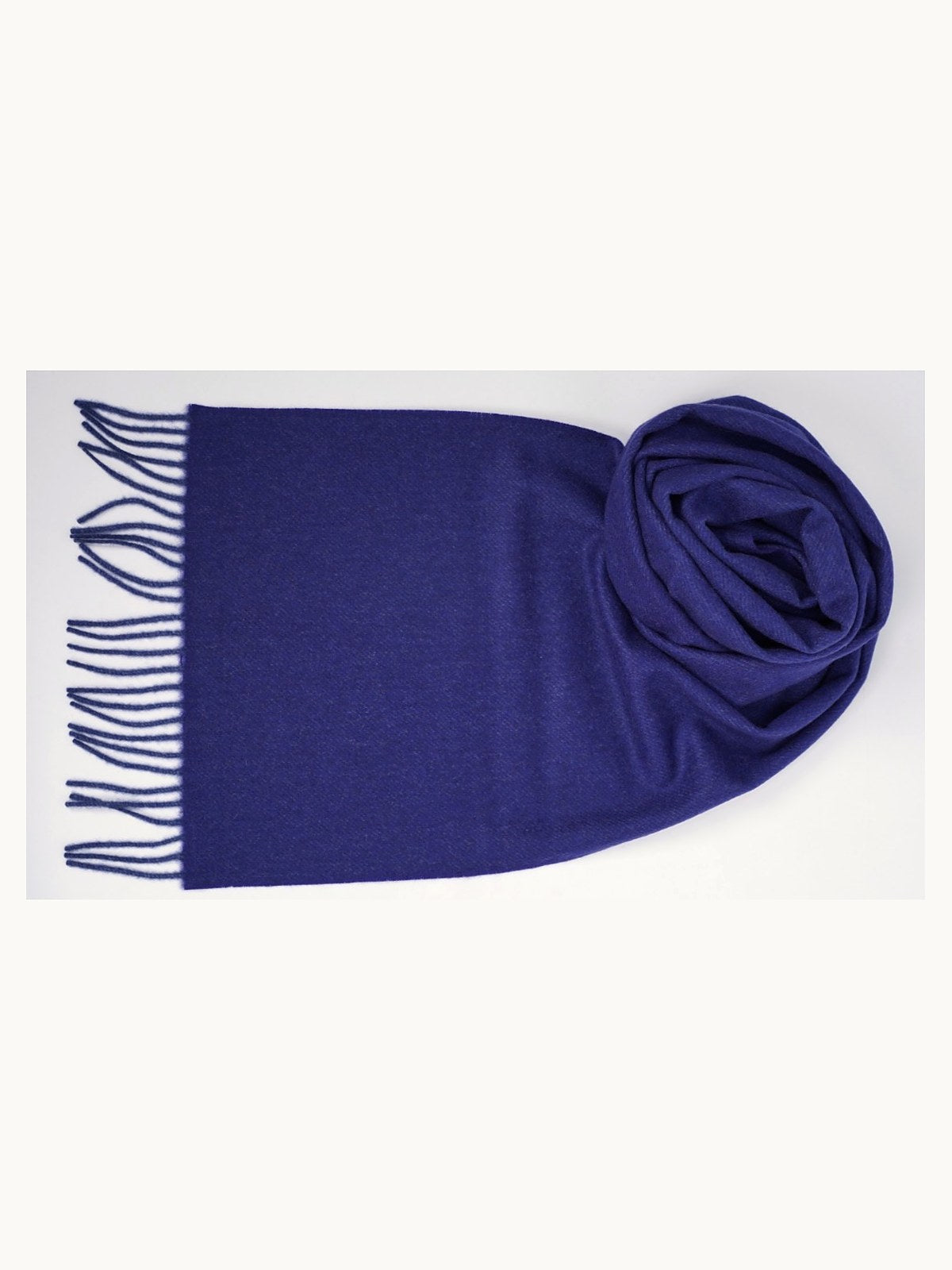 Classic Cashmere Scarf · Indigo — flat