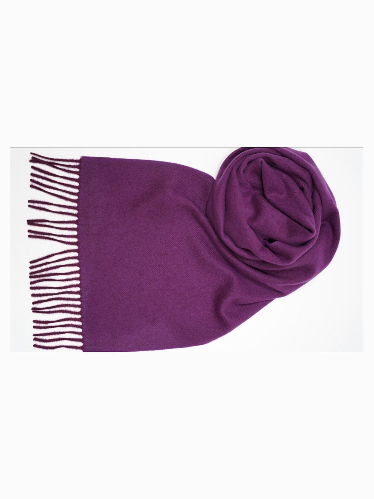 Classic Cashmere Scarf · Purple — flat