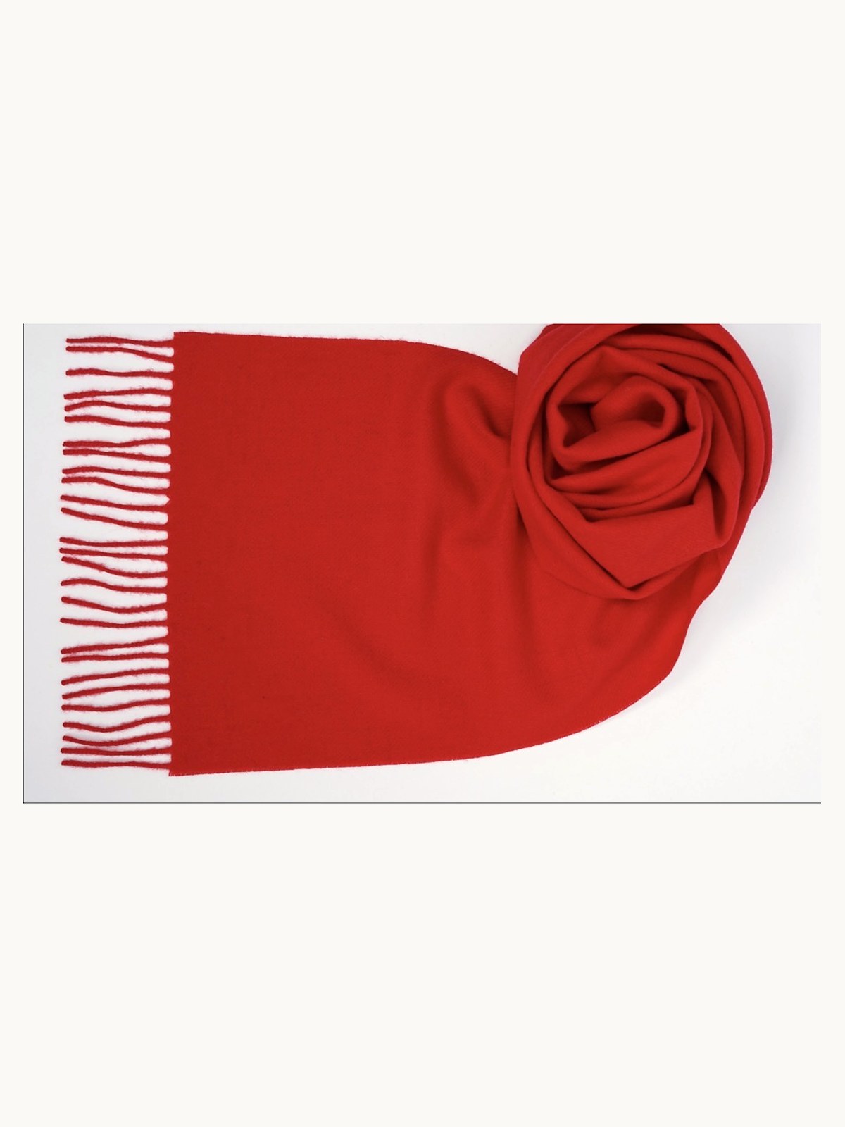 Classic Cashmere Scarf · Red — flat