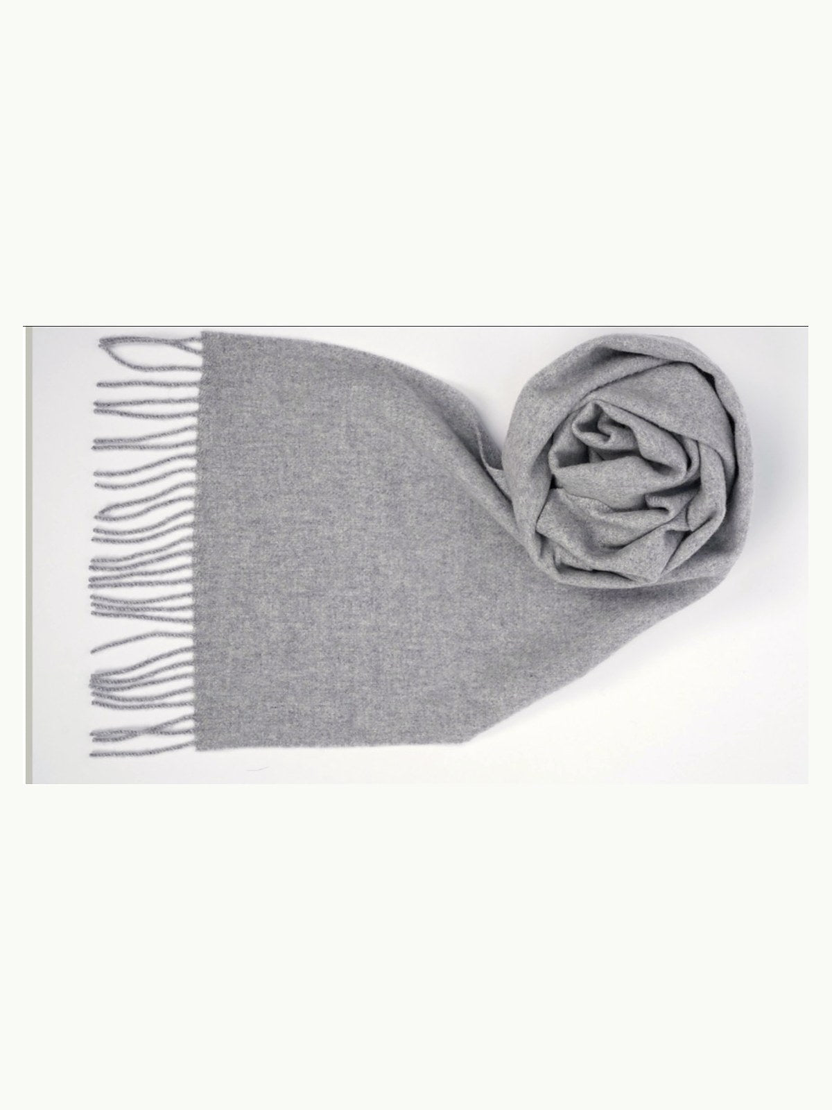 Classic Cashmere Scarf · Silver Grey — flat