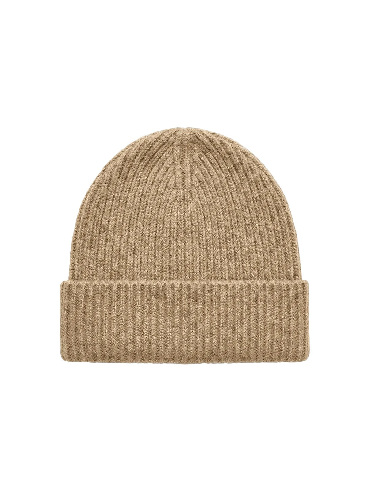 Lily Delicate Cashmere Beanie · Camel — flat