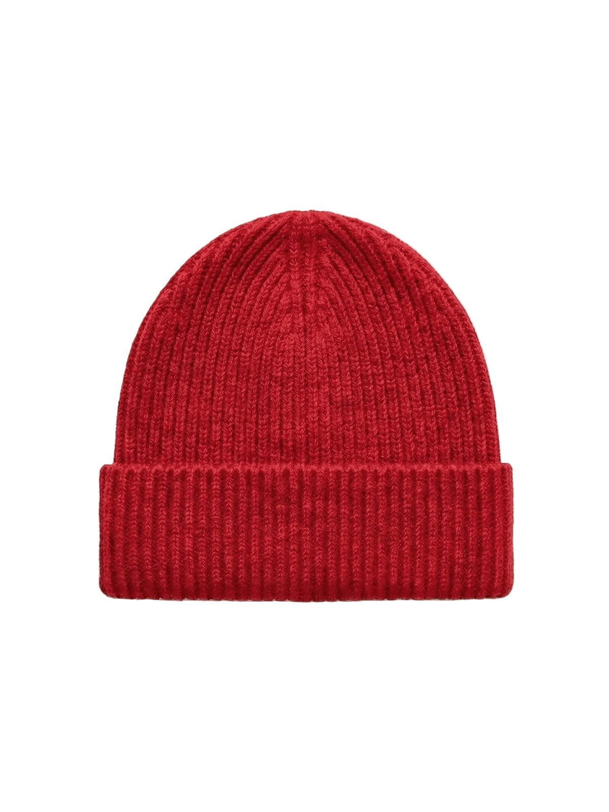 Lily Delicate Cashmere Beanie · Deep Red — flat