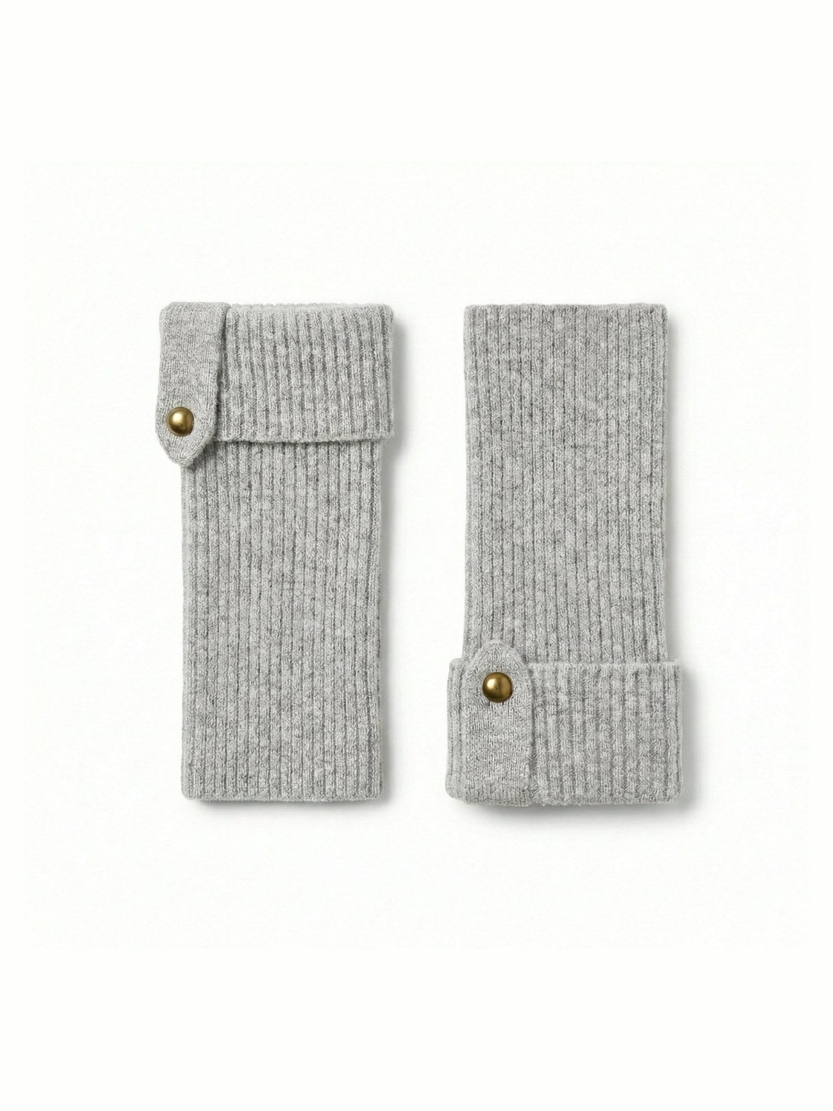Lily Delicate Cashmere Mittens · Light Grey — flat