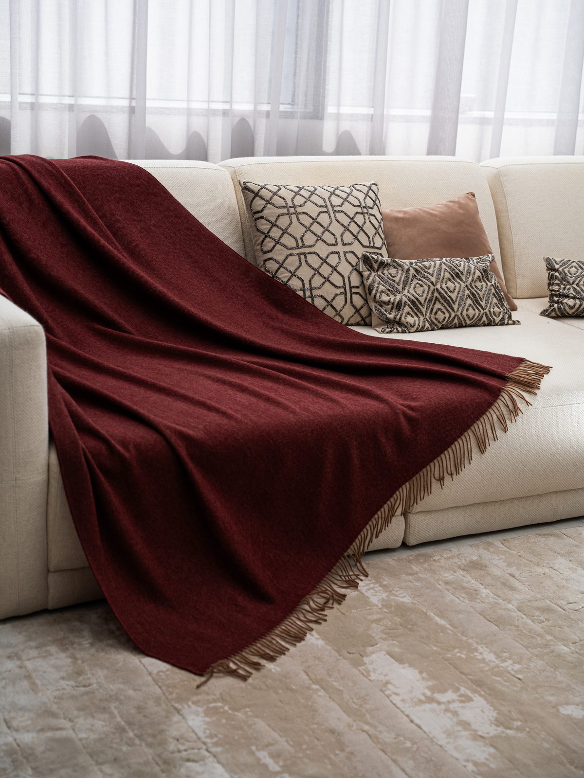 Rigel Throw · Bordeaux — view 1